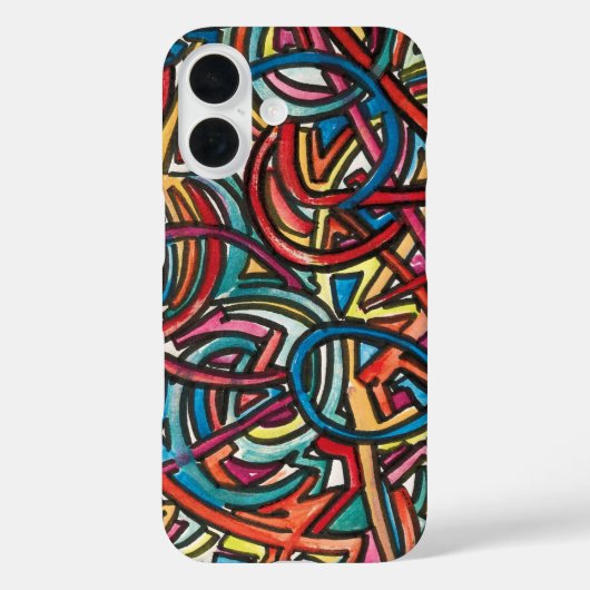 Alle paden eindigen met Abstracte kunst met handsc Case-Mate iPhone Case (Achterkant)