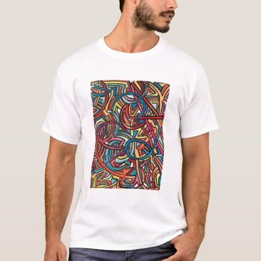 Alle paden eindigen met Abstracte kunst met handsc T-shirt (Voorkant)