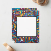 Alle paden gaan Abstracte kunst met handschilderin Notitiekaartje (Voorkant / Achterkant in situ)