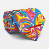 Alle paden gaan daar-cool hip moderne penseelstrek stropdas (Opgerold)