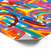 Alle paden gaan daar naartoe - Abstract kunsthaar  Poster (Hoek)