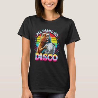 Alle Paniek Geen Disco Capybara Grappig Schreeuwen T-shirt