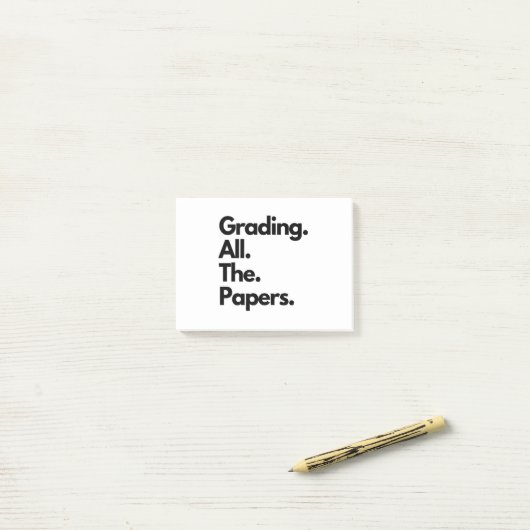 Alle papieren Leerleraar Post-it® Notes (Op bureau)