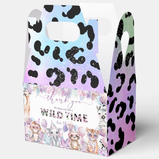 Alle partijdieren Oerwoud Safari Birthday Bedankdoosjes (Open)