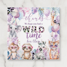 Alle partijdieren Oerwoud Safari Birthday Bedankjes Labels