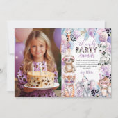 Alle partijdieren Oerwoud Safari Birthday Bedankkaart (Voorkant)