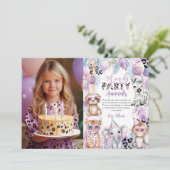 Alle partijdieren Oerwoud Safari Birthday Bedankkaart (Staand voorkant)