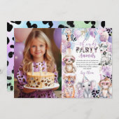 Alle partijdieren Oerwoud Safari Birthday Bedankkaart (Voorkant / Achterkant)