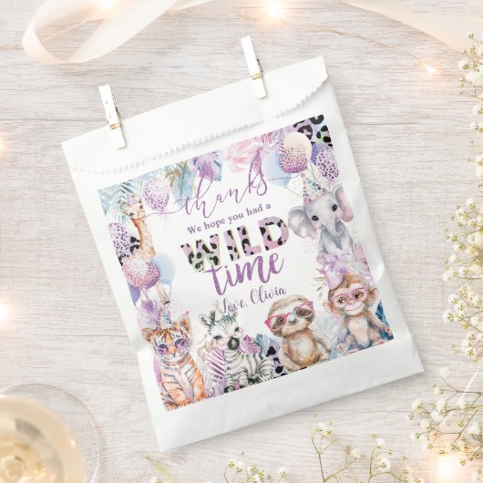 Alle partijdieren Oerwoud Safari Birthday Bedankzakje (Geknipt)