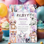 Alle partijdieren Oerwoud Safari Birthday Kaart