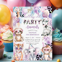 Alle partijdieren Oerwoud Safari Birthday