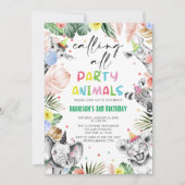 Alle partijdieren Oerwoud Safari Birthday Kaart (Voorkant)