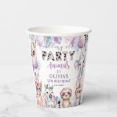 Alle partijdieren Oerwoud Safari Birthday Papieren Bekers (Achterkant)