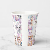 Alle partijdieren Oerwoud Safari Birthday Papieren Bekers (Links)