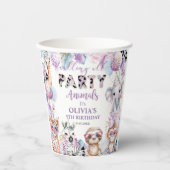 Alle partijdieren Oerwoud Safari Birthday Papieren Bekers (Voorkant)