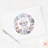 Alle partijdieren Oerwoud Safari Birthday Ronde Sticker (Envelop)