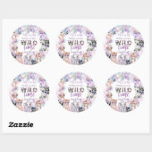 Alle partijdieren Oerwoud Safari Birthday Ronde Sticker (Vel)