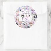 Alle partijdieren Oerwoud Safari Birthday Ronde Sticker (Tas)