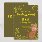 Alle partijen die de dieren van de aap houden kaart (Voorkant / Achterkant)