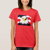 Alle patriottische adelaars en Amerikaanse vlag T-shirt (Voorkant)