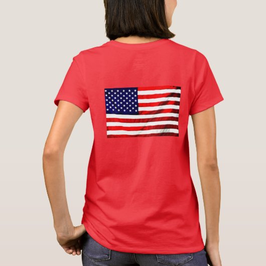 Alle patriottische adelaars en Amerikaanse vlag T-shirt (Achterkant)