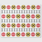 alle patronen van de trein cadeaupapier (Vlak)