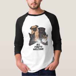 Alle Pawts Welkom Raglan Shirt