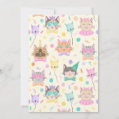 Alle Pawty Animals Schattige Kitty Cat Verjaardag Kaart (Achterkant)