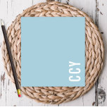 Alle Pet Sideways Monogram Blauw Aangepast Notitieblok<br><div class="desc">Dit leuke notitieblok is uitgerust met uw initialen of naam aan de zijkant van het pad. Voeg uw verpersoonlijking toe gebruikend de vorm van de sjabloon. Om de doopvont,  de stijl,  de kleur of de lay-out te veranderen,  selecteer de optie om "verder aan te passen".</div>