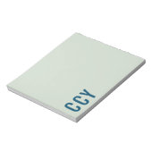 Alle Pet Sideways Monogram Groen gepersonaliseerd Notitieblok (Linkerzijde)