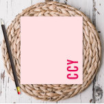 Alle Pet Sideways Monogram Roze Gepersonaliseerd Notitieblok<br><div class="desc">Dit leuke notitieblok is uitgerust met uw initialen of naam aan de zijkant van het pad. Voeg uw verpersoonlijking toe gebruikend de vorm van de sjabloon. Om de doopvont,  de stijl,  de kleur of de lay-out te veranderen,  selecteer de optie om "verder aan te passen".</div>