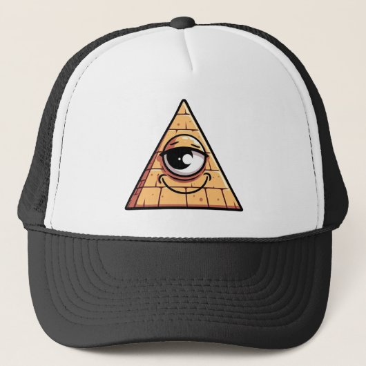 Alle Piramide Oog zien Trucker Pet (Voorkant)