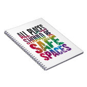 Alle plaatsen moeten veilige ruimten LGBTQ Pride M Notitieboek (Rechterzijde)