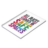 Alle plaatsen moeten veilige ruimten LGBTQ Pride M Notitieboek (Linkerzijde)