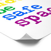 Alle plaatsen zouden veilige ruimten moeten zijn poster (Hoek)