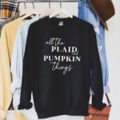 Alle Plaid en Pompoen Dingen Herfst Unisex Trui