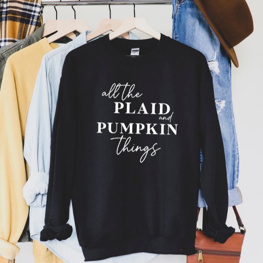 Alle Plaid en Pompoen Dingen Herfst Unisex Trui
