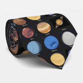 Alle Planeten Wetenschapsfoto's met namen Stropdas (Opgerold)