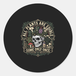 Alle planten zijn eetbaar sommige maar één keer do ronde sticker