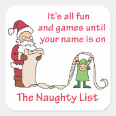 Alle plezier- en games vierkante sticker (Voorkant)