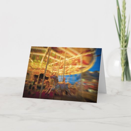 Alle plezier van de Fair Carrousel Groeten Kaart (Voorkant)