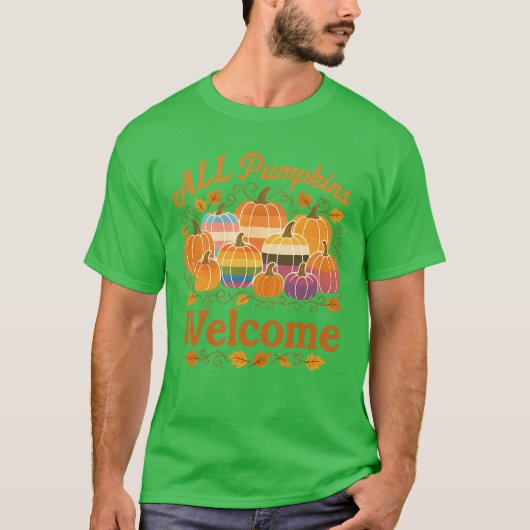 Alle pompoenen welkom - Feministische cadeau vlagg T-shirt (Voorkant)