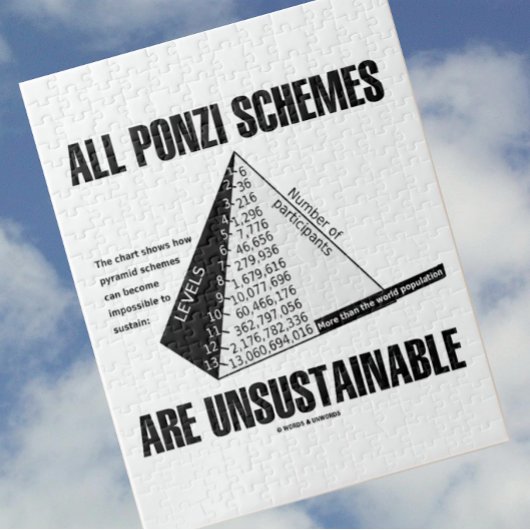 Alle Ponzi-regelingen zijn onhoudbaar (Econ Humor) Legpuzzel