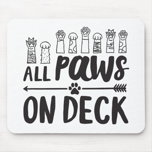 Alle poten op de beroemde Dog Quotes Foster Dog Muismat (Voorkant)