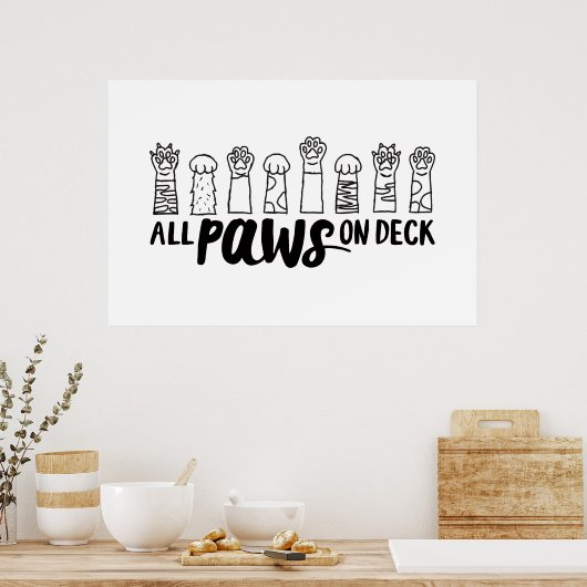 Alle poten op de beroemde Dog Quotes Foster Dog Poster (Keuken)