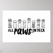Alle poten op de beroemde Dog Quotes Foster Dog Poster (Voorkant)
