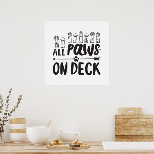 Alle poten op de beroemde Dog Quotes Foster Dog Poster (Keuken)