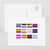 ALLE PRIDE VLAGGEN BRIEFKAART (Voorkant / Achterkant)