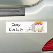 Alle processen tegen dierenwelzijn Crazy Dog Lady Bumpersticker (Op auto)
