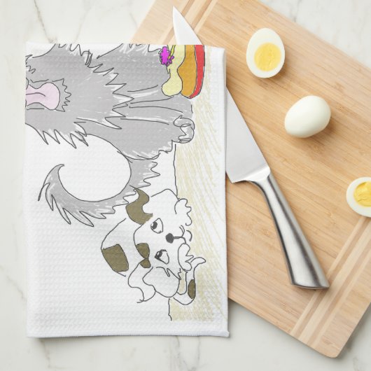 Alle processen tegen dierenwelzijn Crazy Dog Lady Theedoek (Quarter Fold)